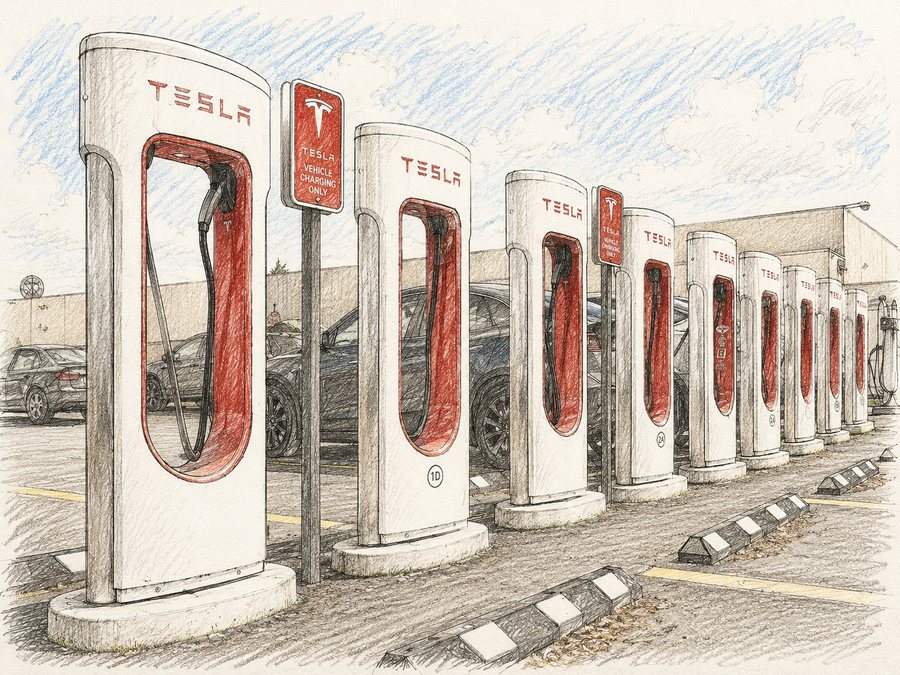 Tesla Supercharging Stations — Statewide